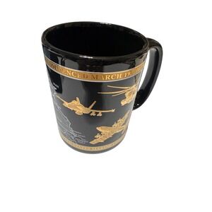 USMC Operation Iraqi Freedom Commemorative Coffee Mug Black Gold Marine Corps